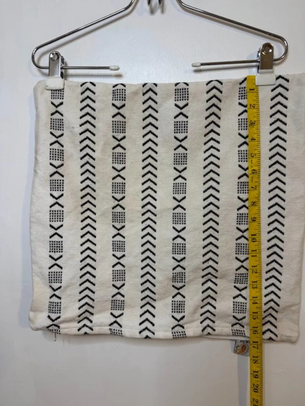 Devi Designs Cream & Black Tribal Print Pillow Cover 18x18